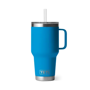 Yeti Rambler 35oz Mug With Straw Lid - Big Wave Blue