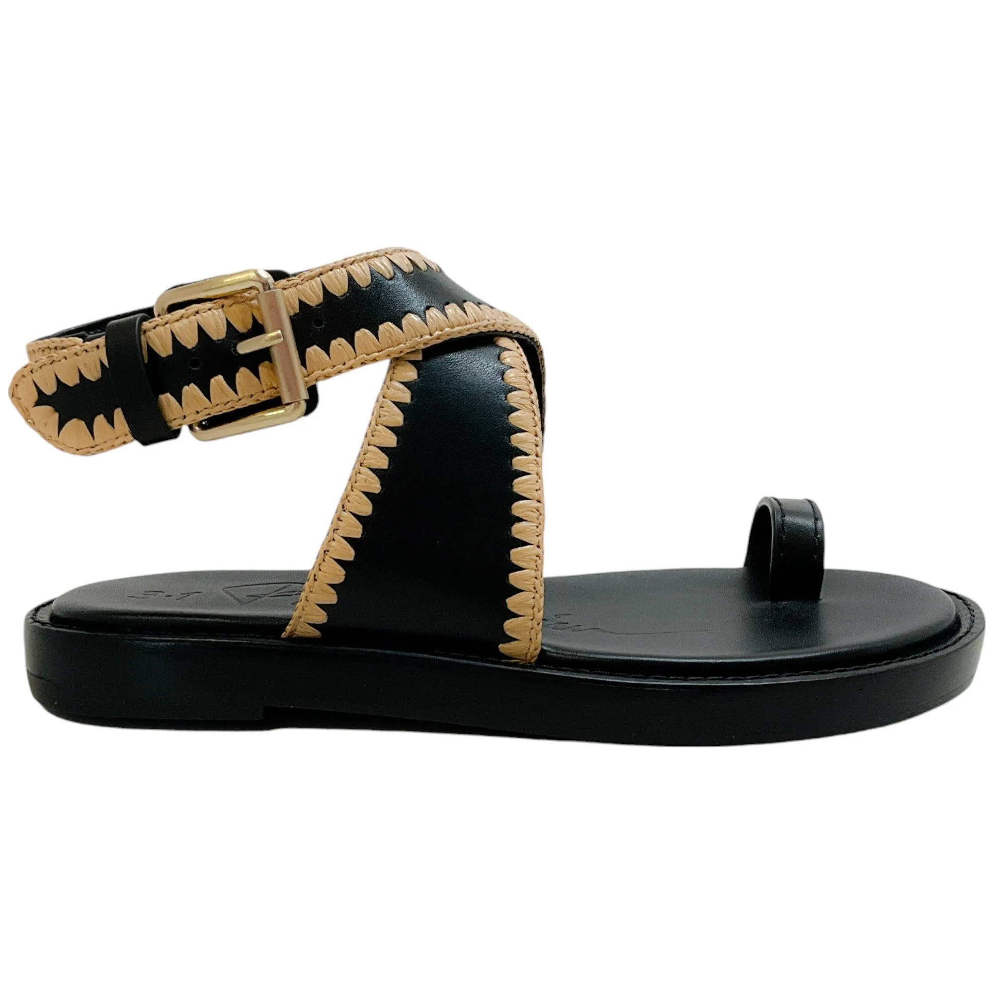 3.1 Phillip Lim Black / Natural Naya Ankle Wrap Sandals