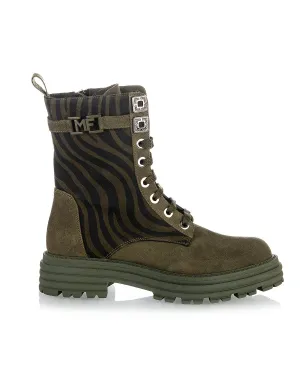 8916 Marino Fabiani Combat Boots / Green