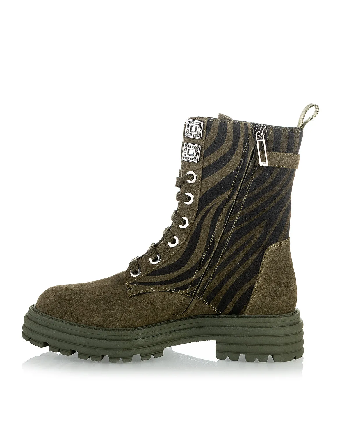 8916 Marino Fabiani Combat Boots / Green