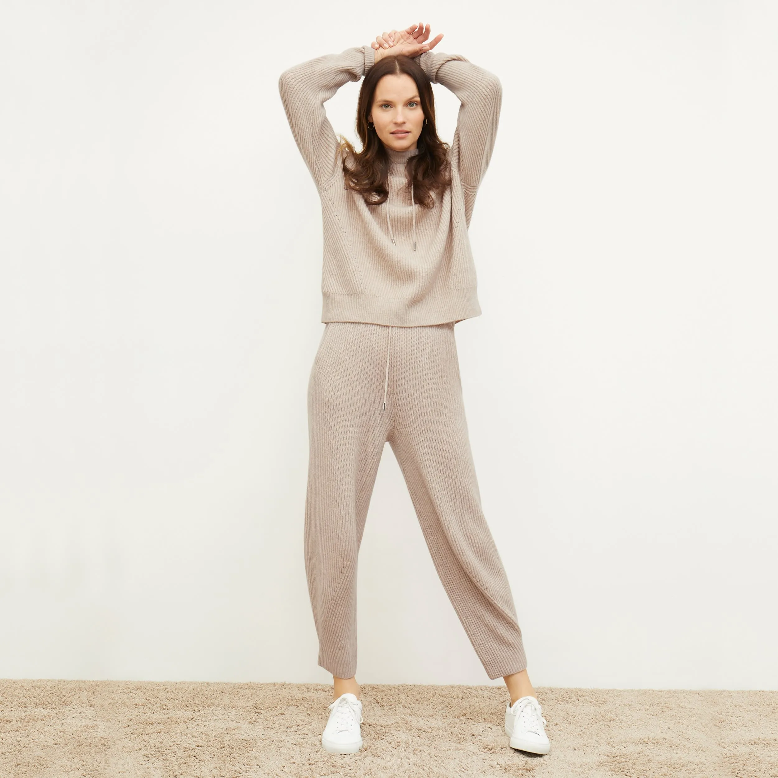 Addison Jogger - Cashmere/Wool :: Oatmeal Melange