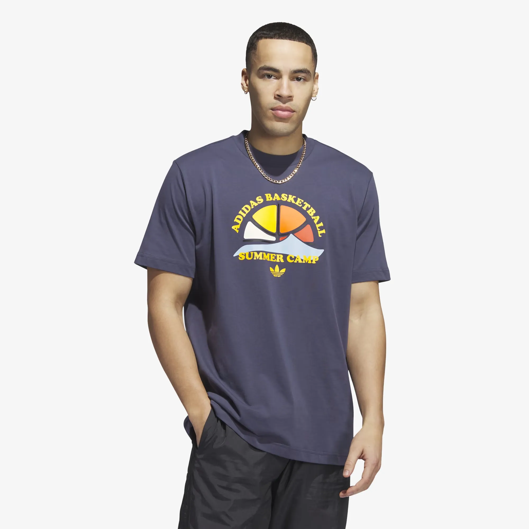 Adidas Originals | BASKETBALL SHORT SLEEVE TEE  { SHADOW NAVY