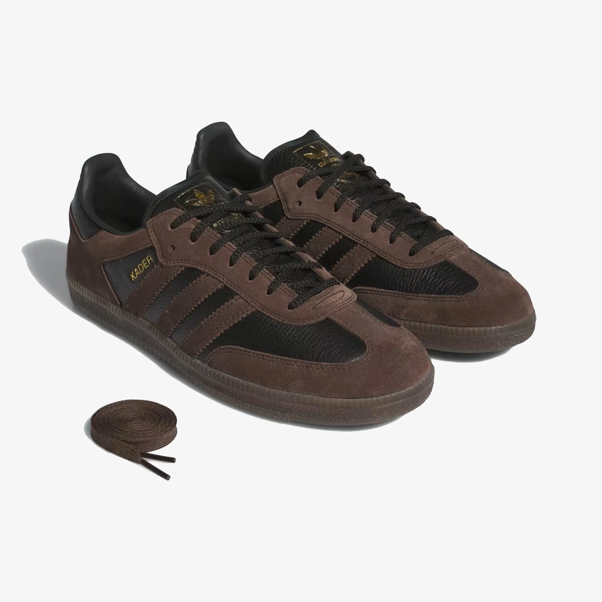 ADIDAS ORIGINALS | SAMBA ADV X KADER { CARBONBLACK/BROWN/GUM5