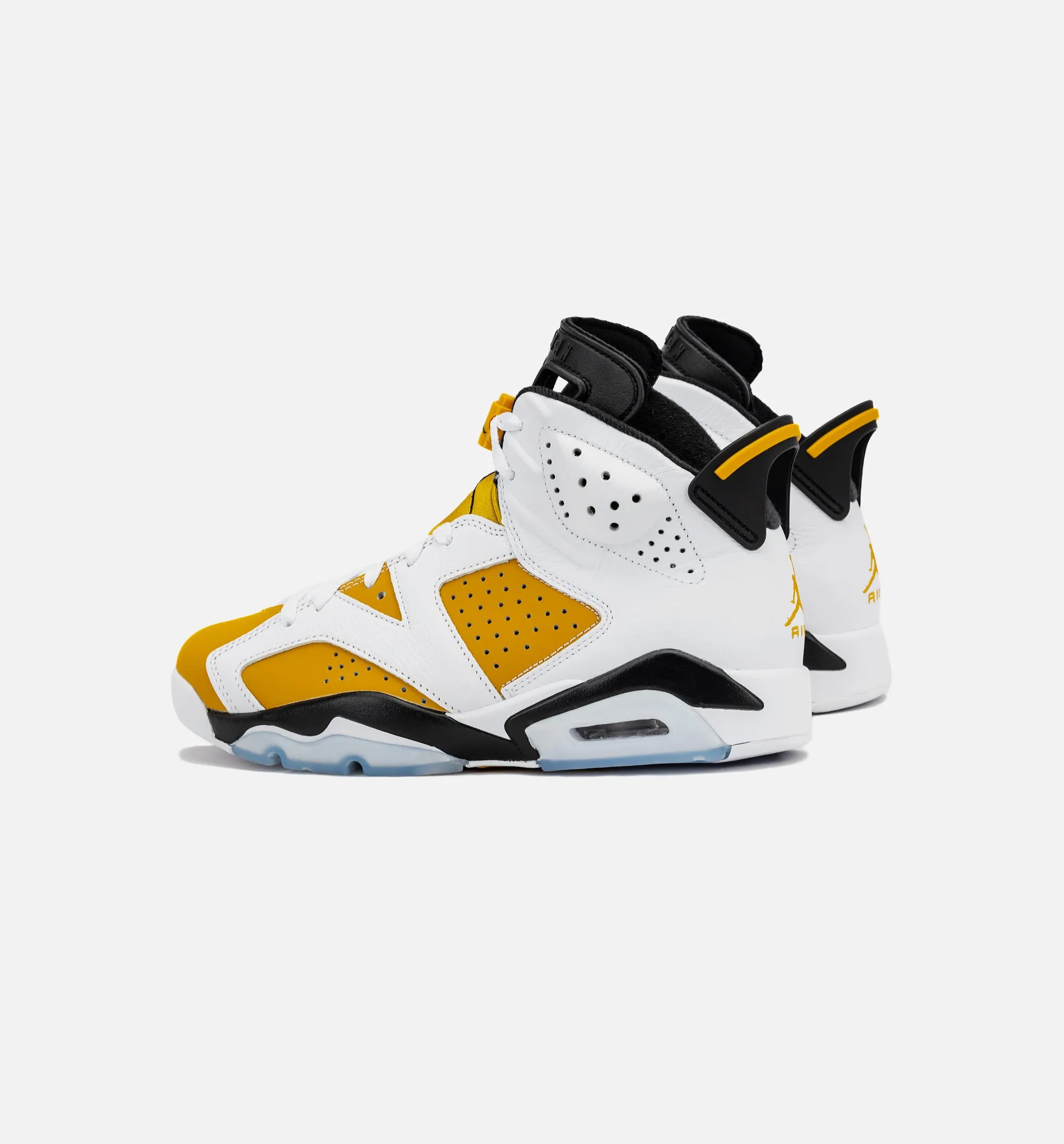 Air Jordan 6 Retro Yellow Ochre Mens Lifestyle Shoe - White/Yellow Ochre/Black Free Shipping