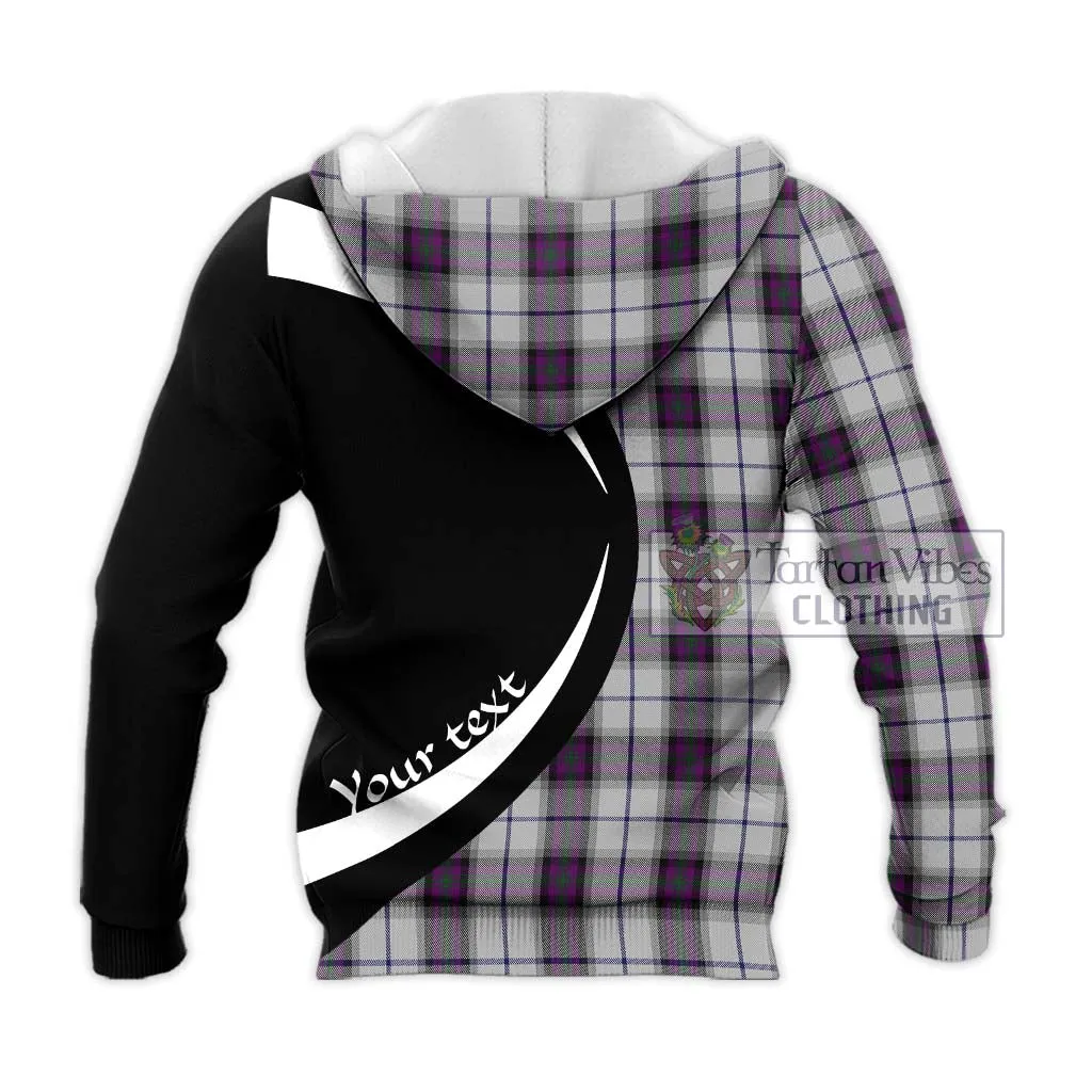 Alexander of Menstry Dress Tartan Knitted Hoodie with Family Crest Circle Style