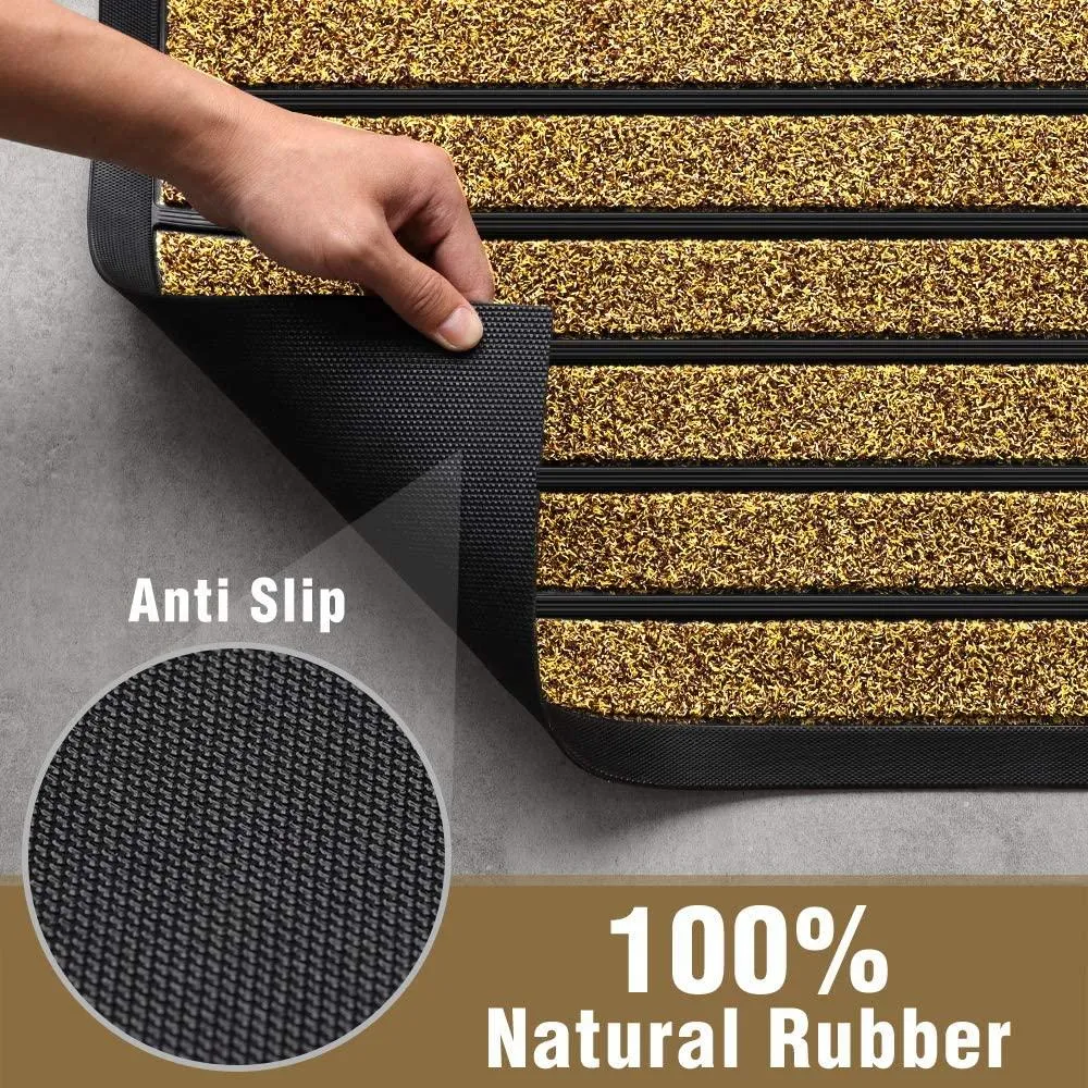 Amagabeli Outside Shoe Mat Rubber Doormat for Front Door 18"x 30" BG045