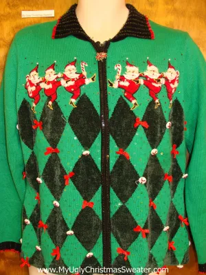 Amazing Green 80s Ugliest Christmas Sweater