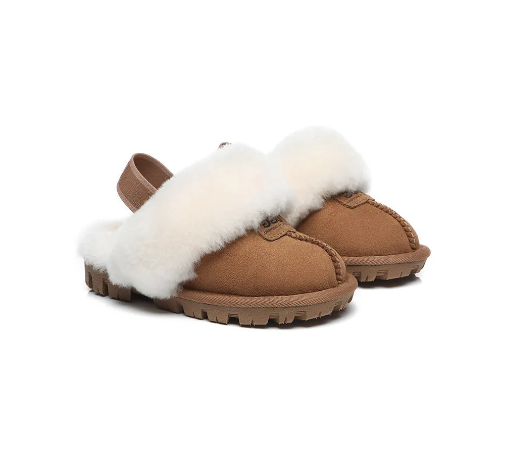 AUSTRALIAN SHEPHERD® UGG Slippers Kids Sheepskin Wool Slingback Suzie