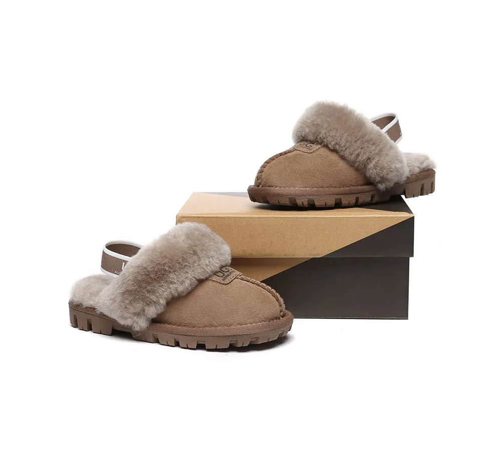 AUSTRALIAN SHEPHERD® UGG Slippers Kids Sheepskin Wool Slingback Suzie