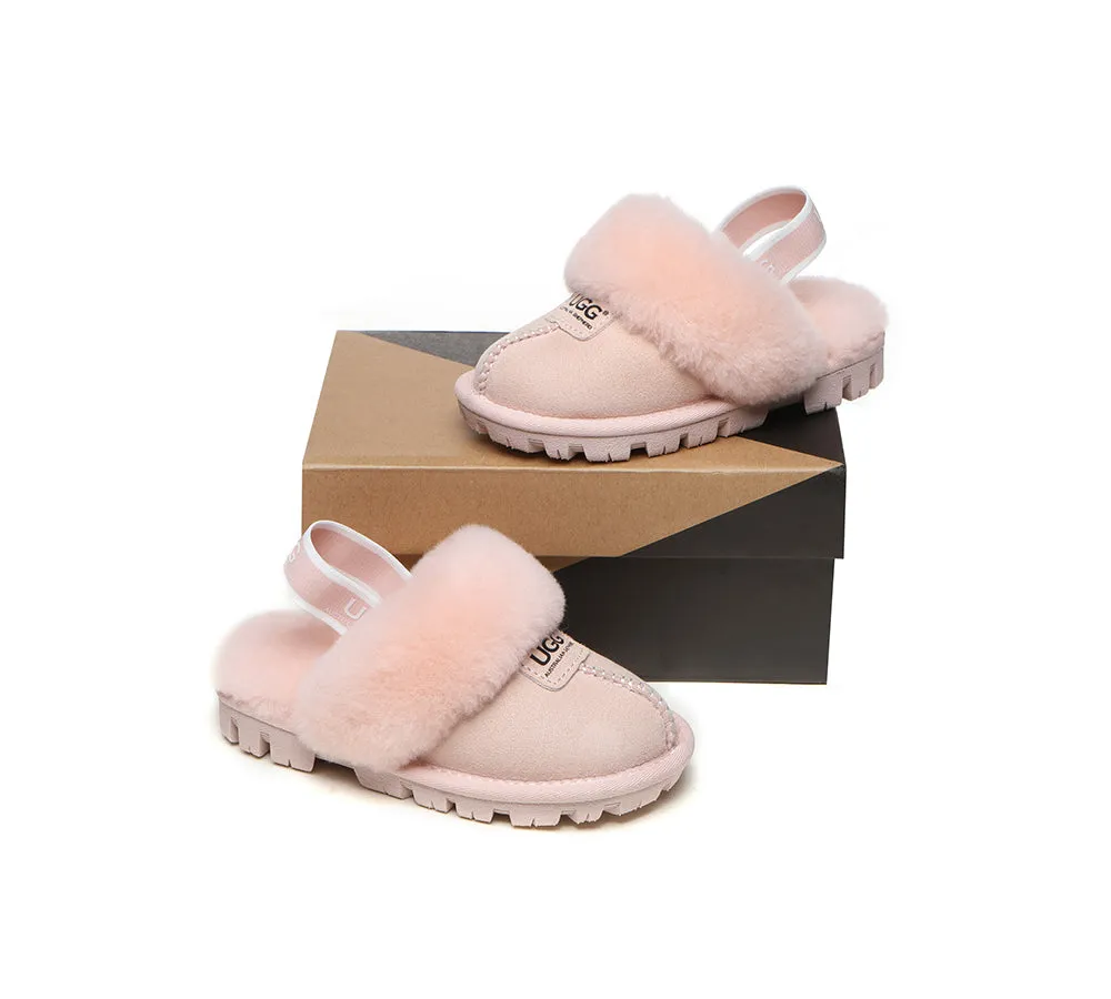 AUSTRALIAN SHEPHERD® UGG Slippers Kids Sheepskin Wool Slingback Suzie