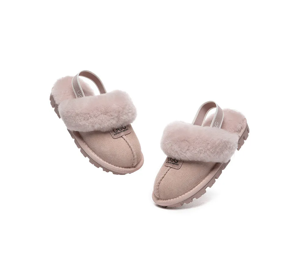 AUSTRALIAN SHEPHERD® UGG Slippers Kids Sheepskin Wool Slingback Suzie