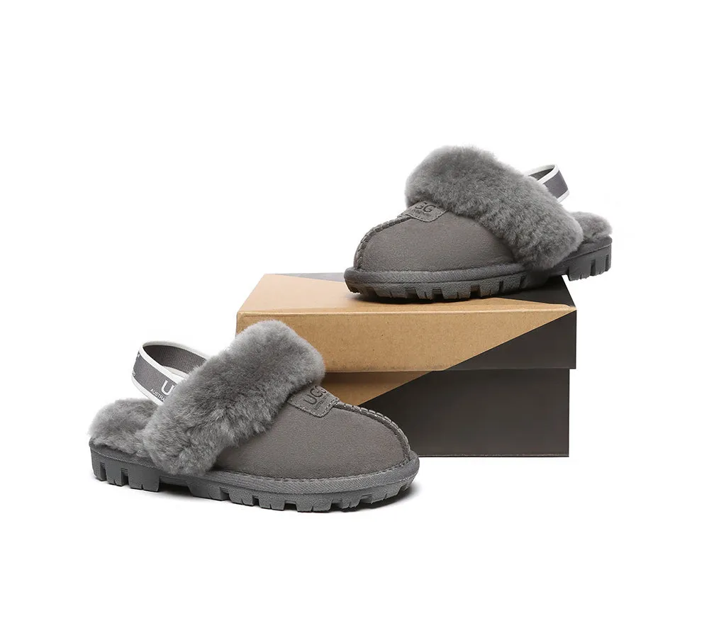 AUSTRALIAN SHEPHERD® UGG Slippers Kids Sheepskin Wool Slingback Suzie