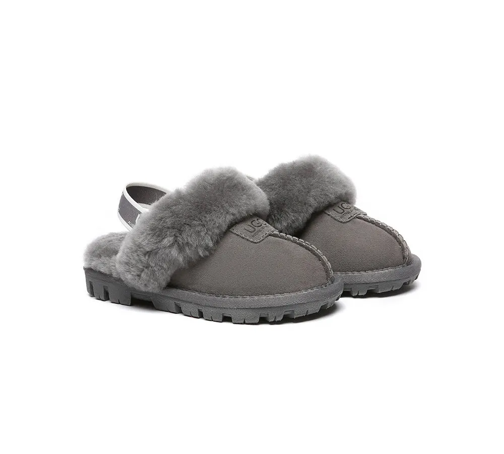 AUSTRALIAN SHEPHERD® UGG Slippers Kids Sheepskin Wool Slingback Suzie