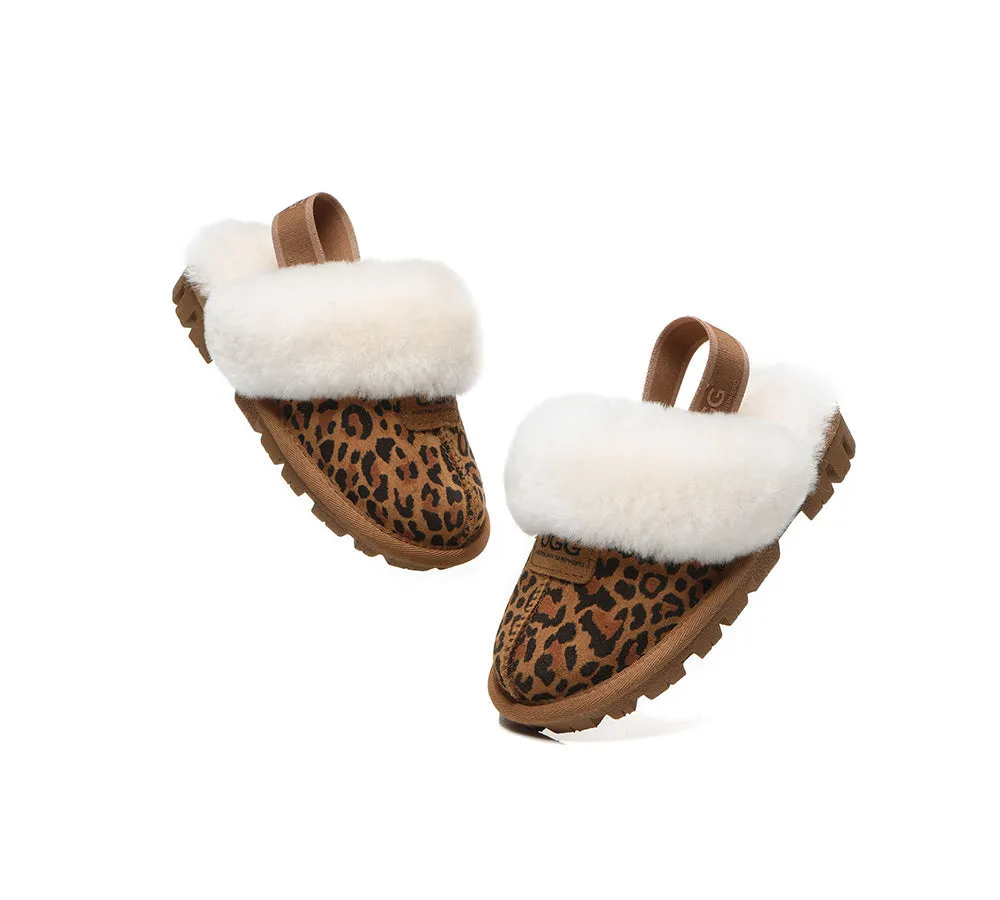 AUSTRALIAN SHEPHERD® UGG Slippers Kids Sheepskin Wool Slingback Suzie