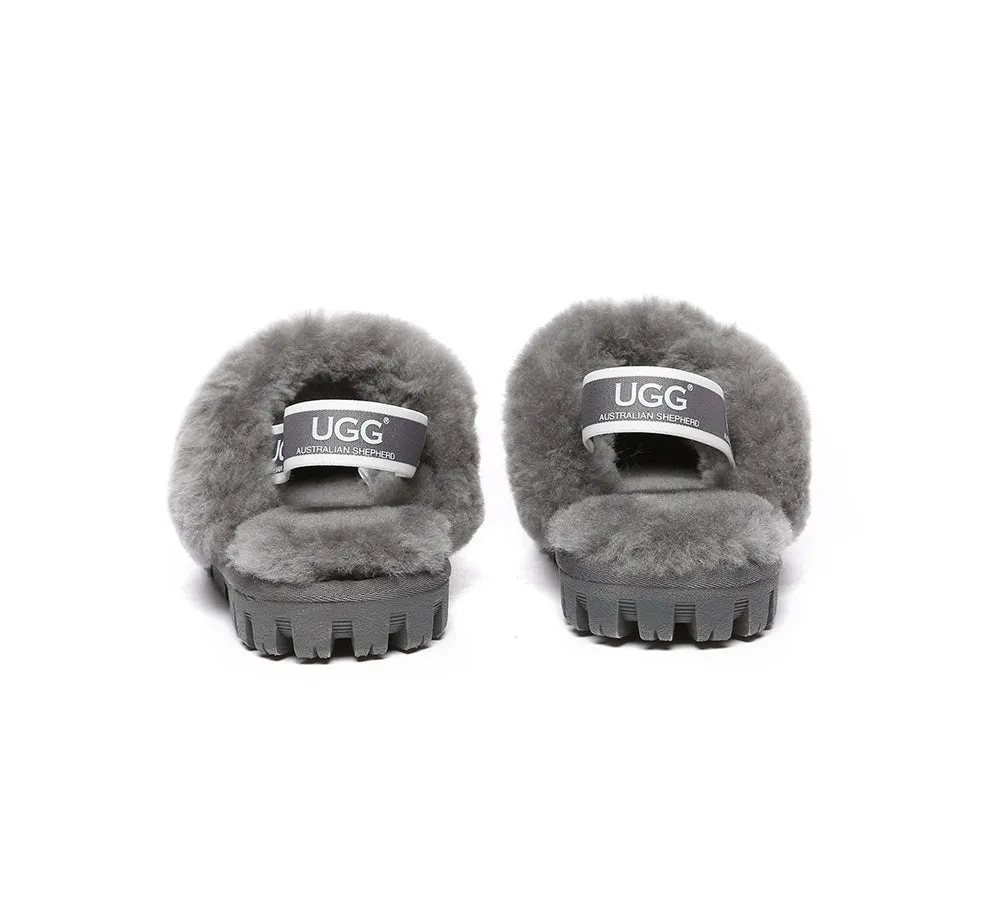 AUSTRALIAN SHEPHERD® UGG Slippers Kids Sheepskin Wool Slingback Suzie