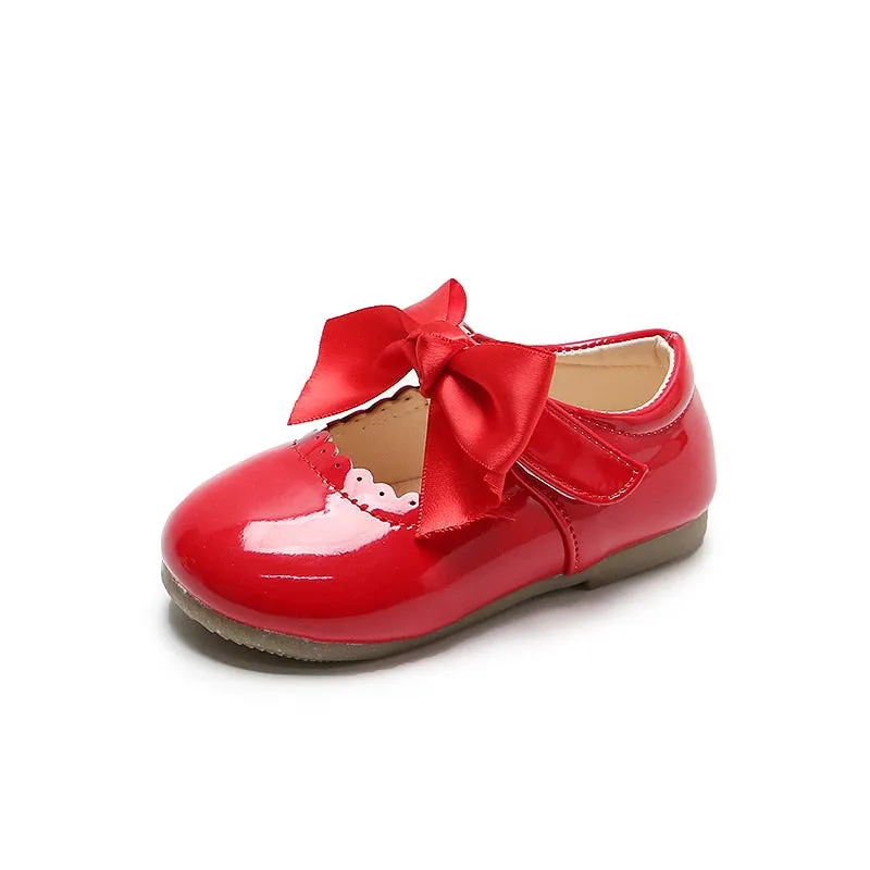 Baby/Kids Girls Bow Patent Leather Princess Shoes