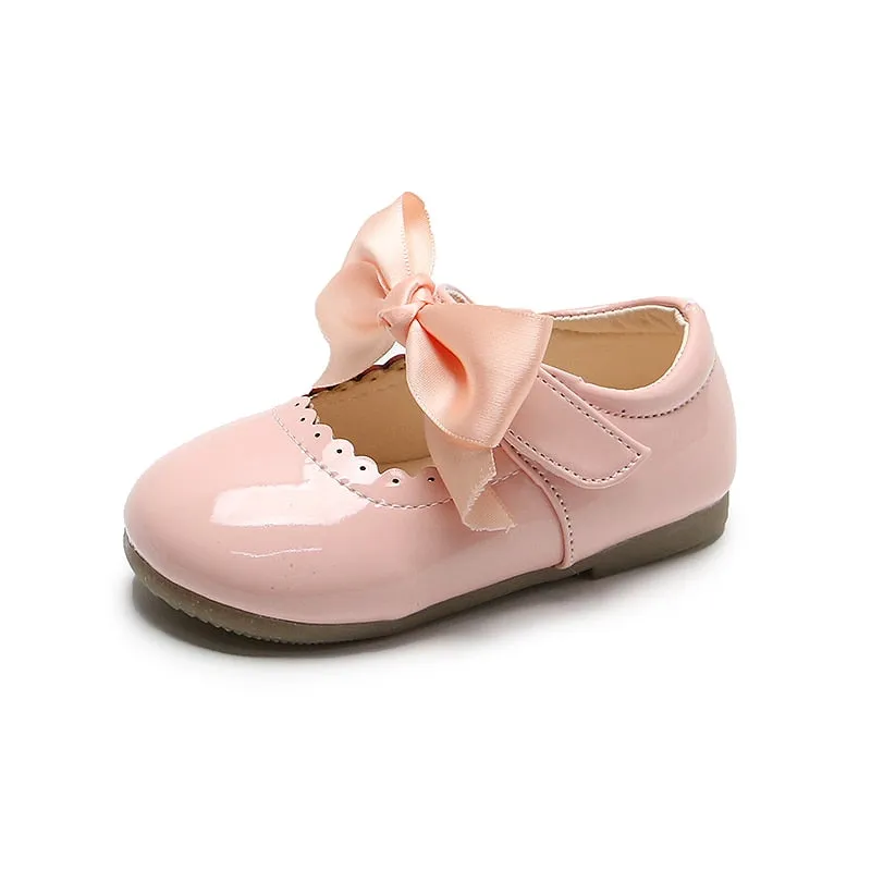 Baby/Kids Girls Bow Patent Leather Princess Shoes