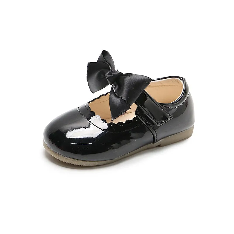 Baby/Kids Girls Bow Patent Leather Princess Shoes