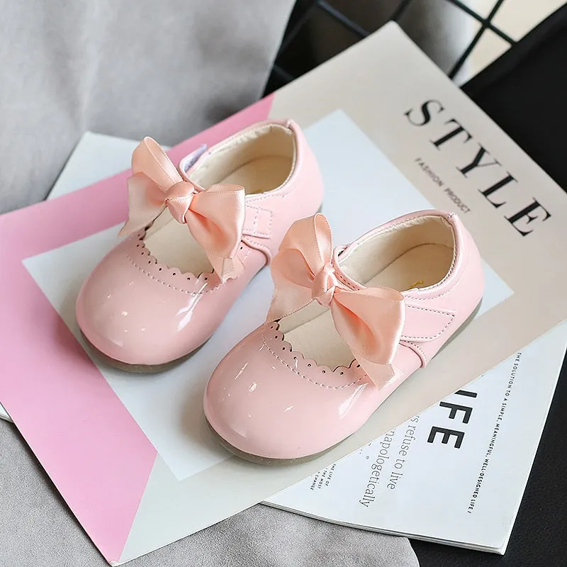 Baby/Kids Girls Bow Patent Leather Princess Shoes