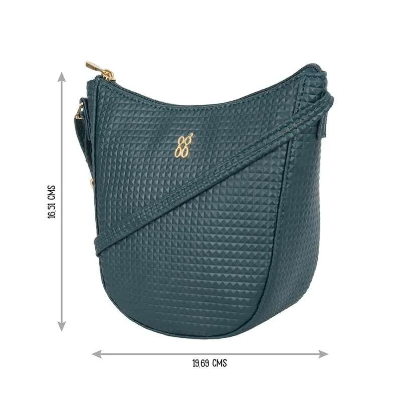 Baggit Women Green Saddle Sling Bag Xs Size | Ladies Stylish Casual Cross Body Purse Handbag