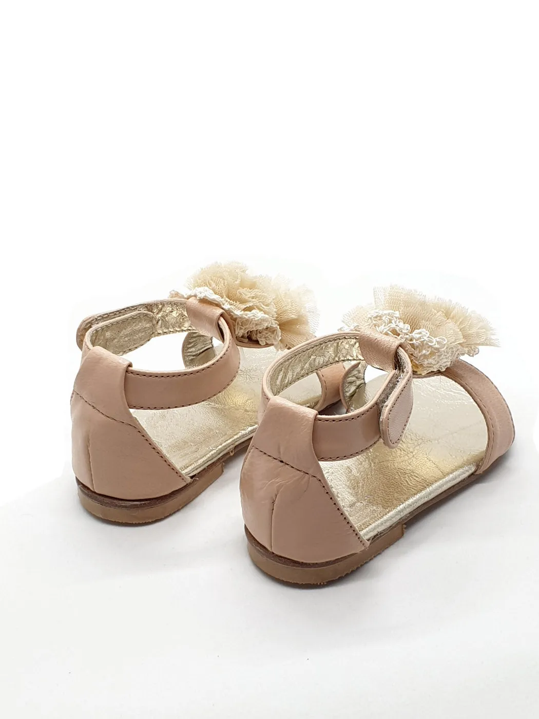 Baptismal Baby sandal for girl-MARYLIN Nude