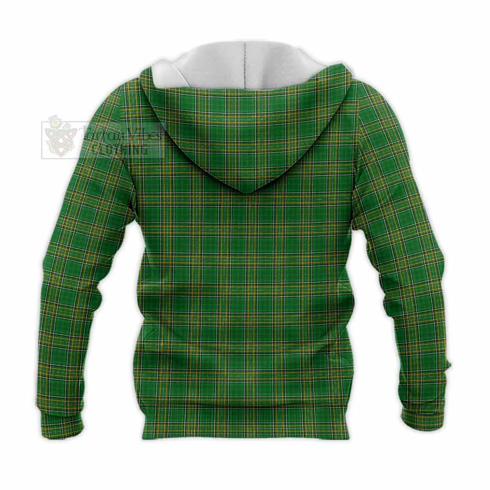 Bell Irish Clan Tartan Knitted Hoodie with Coat of Arms