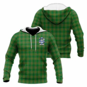 Bell Irish Clan Tartan Knitted Hoodie with Coat of Arms