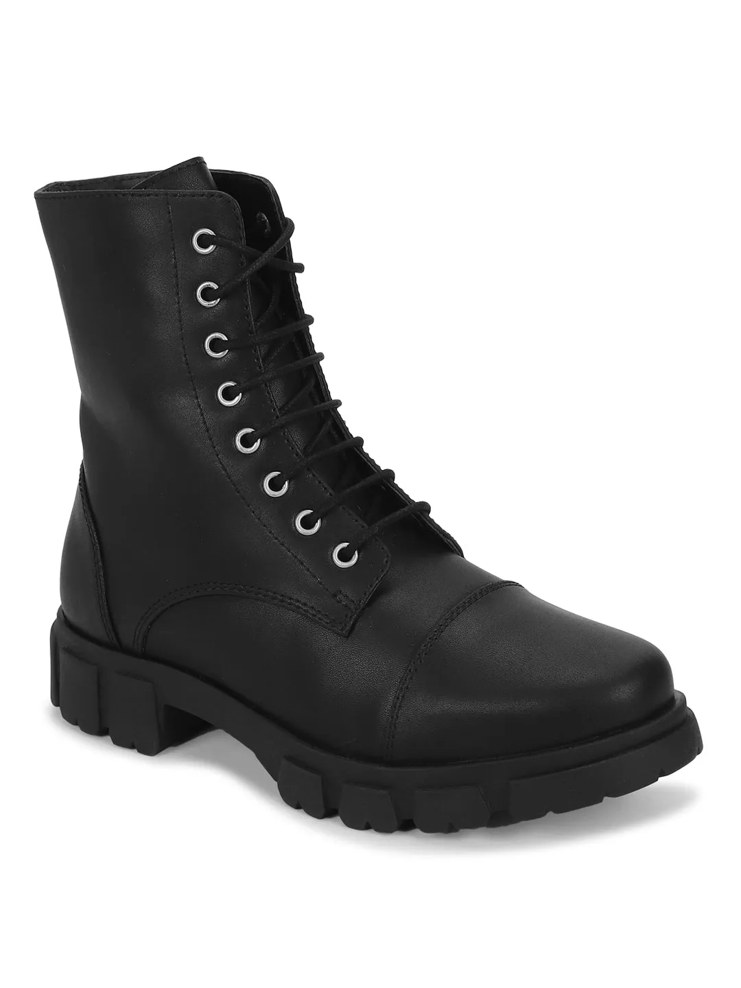 Black PU Kitten Ankle Boots (TC-ST-1285-BLKPU)