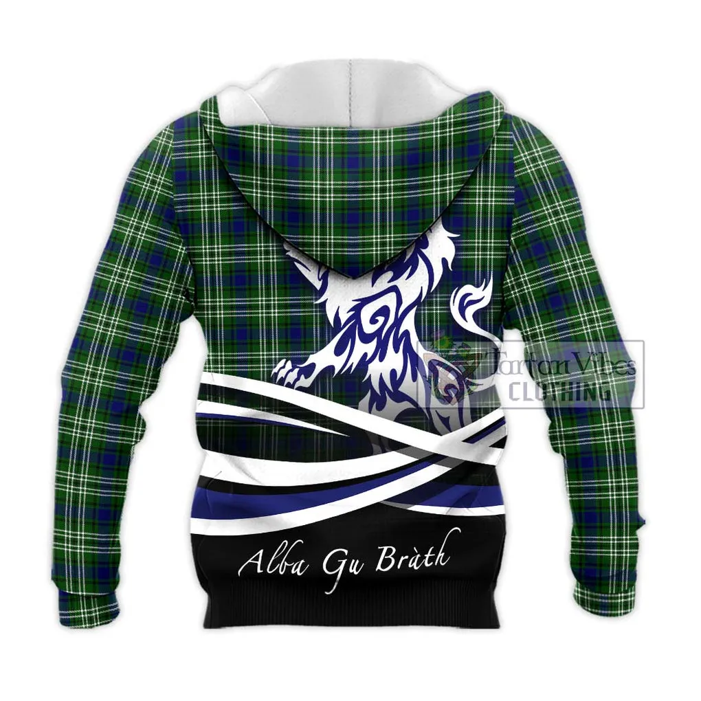 Blackadder Tartan Knitted Hoodie with Alba Gu Brath Regal Lion Emblem