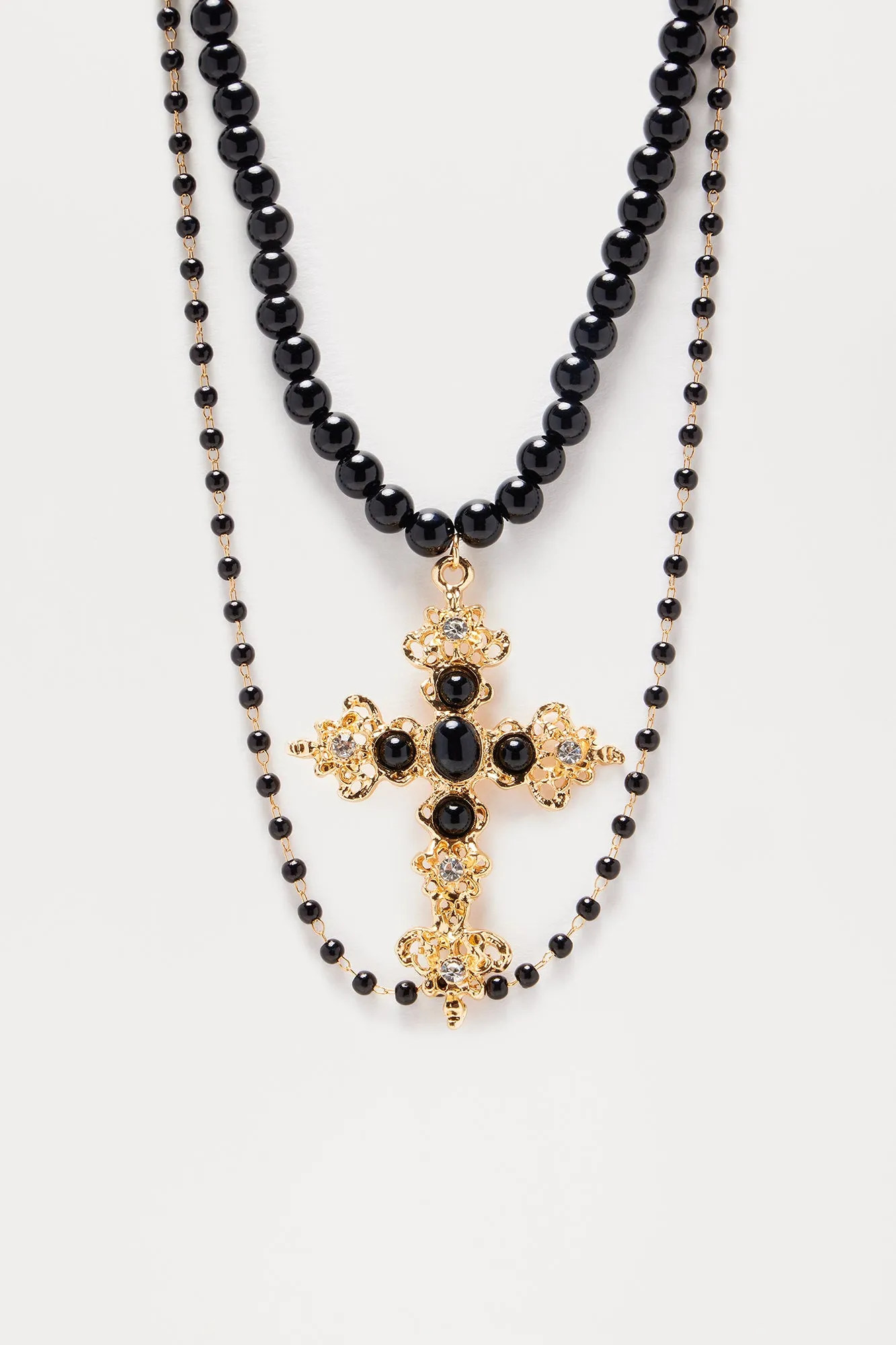 Blessing In Disguise Necklace - Black/Gold