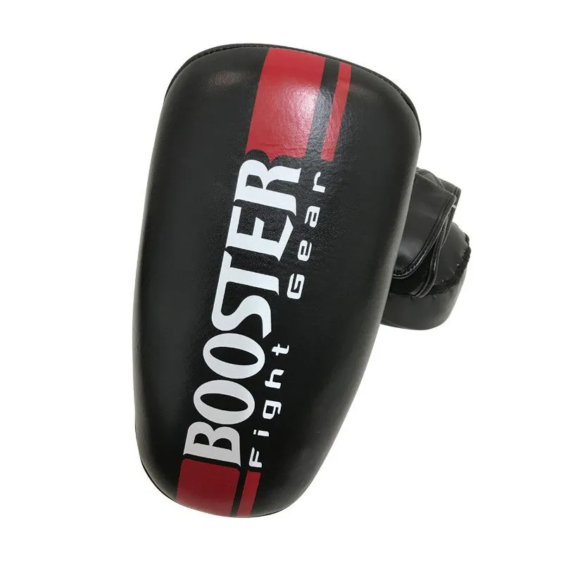 BOOSTER BKPL V3 MUAY THAI BOXING MMA KICK PADS Leather Black Red