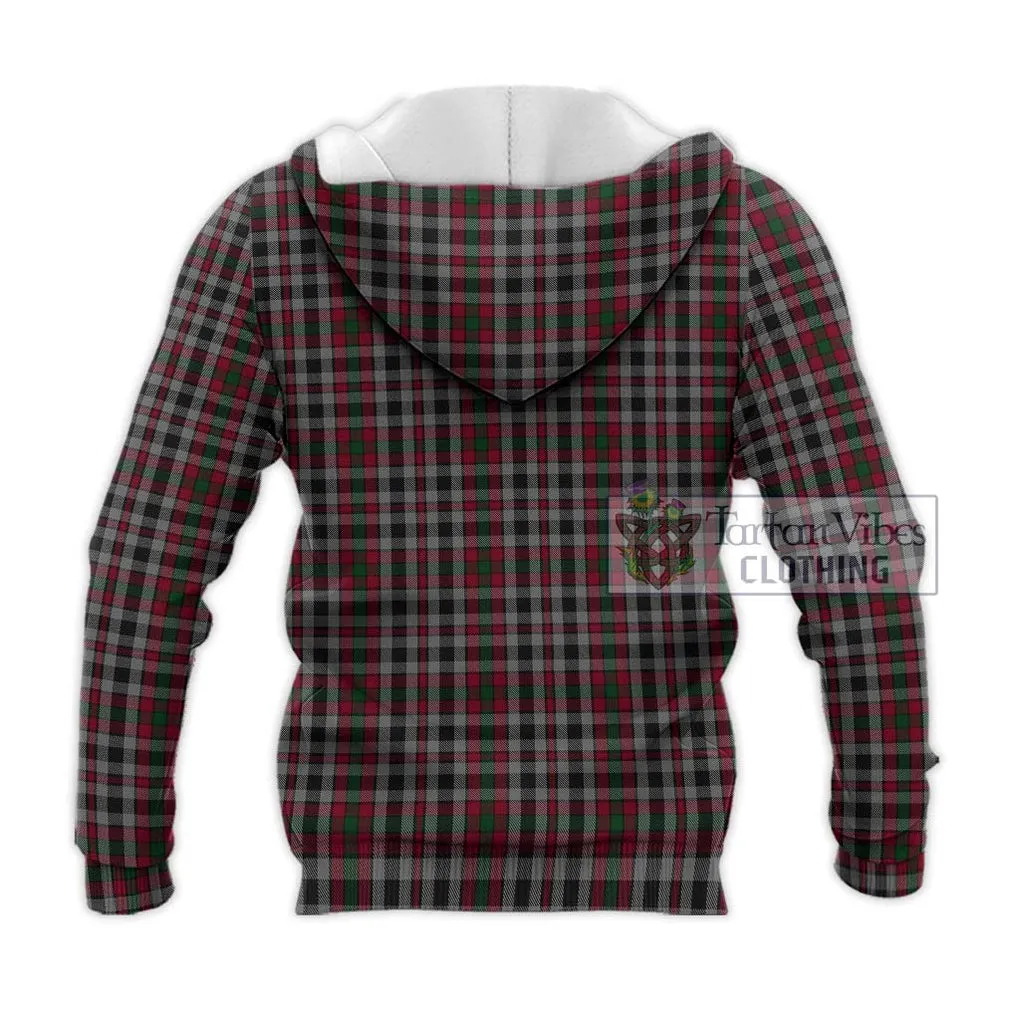 Borthwick Tartan Knitted Hoodie with Family Crest DNA In Me Style