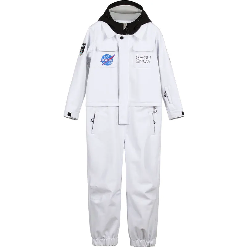 Boy & Girls Unisex Gsou Snow Nasa Space Ski Suit One Piece Snowsuits