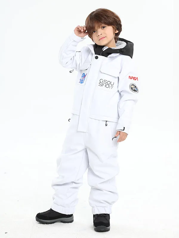 Boy & Girls Unisex Gsou Snow Nasa Space Ski Suit One Piece Snowsuits