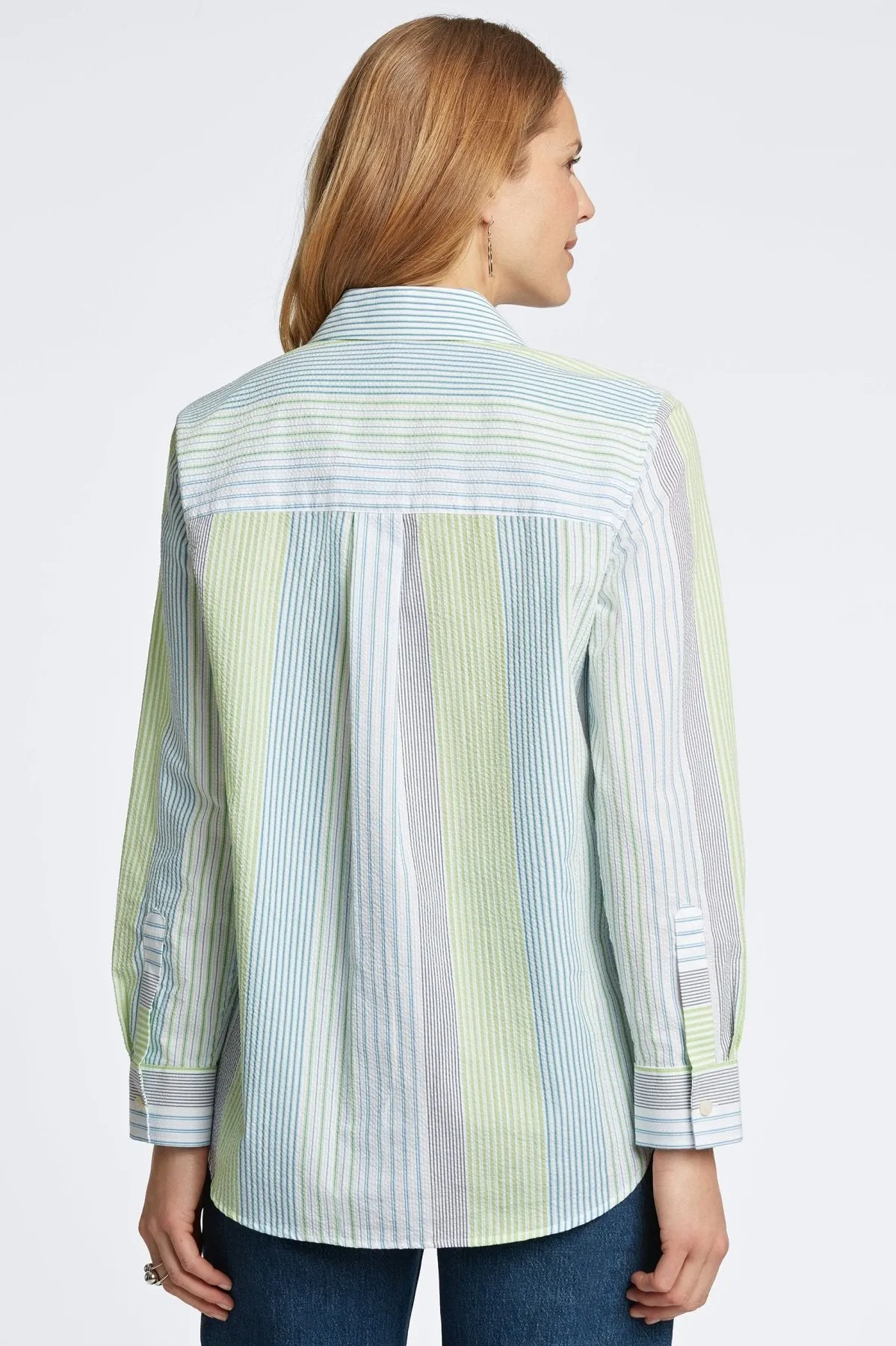 Boyfriend Seersucker Stripe Tunic