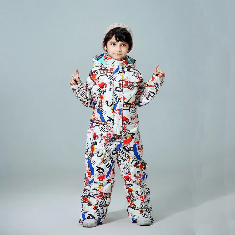 Boys One Piece New Style Fashion Ski Suits Winter Jumpsuit Snowsuits