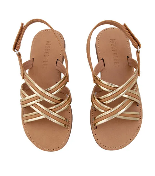 Brianna Kids Sandals for Girls - Brown