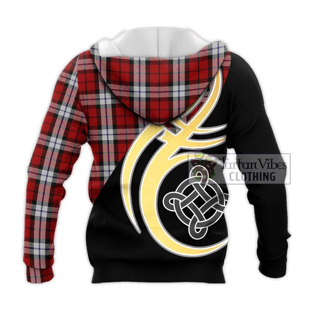 Brodie Dress Tartan Knitted Hoodie with Family Crest and Celtic Symbol Style