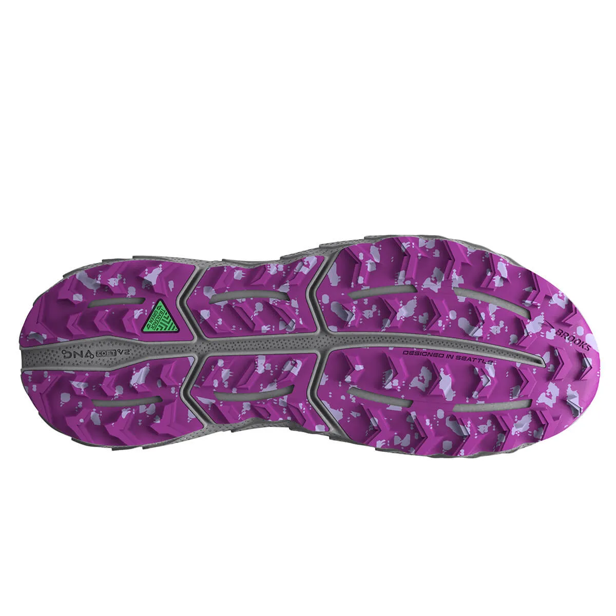 Brooks Cascadia 17 Womens | Oyster/blackened Pearl/purple