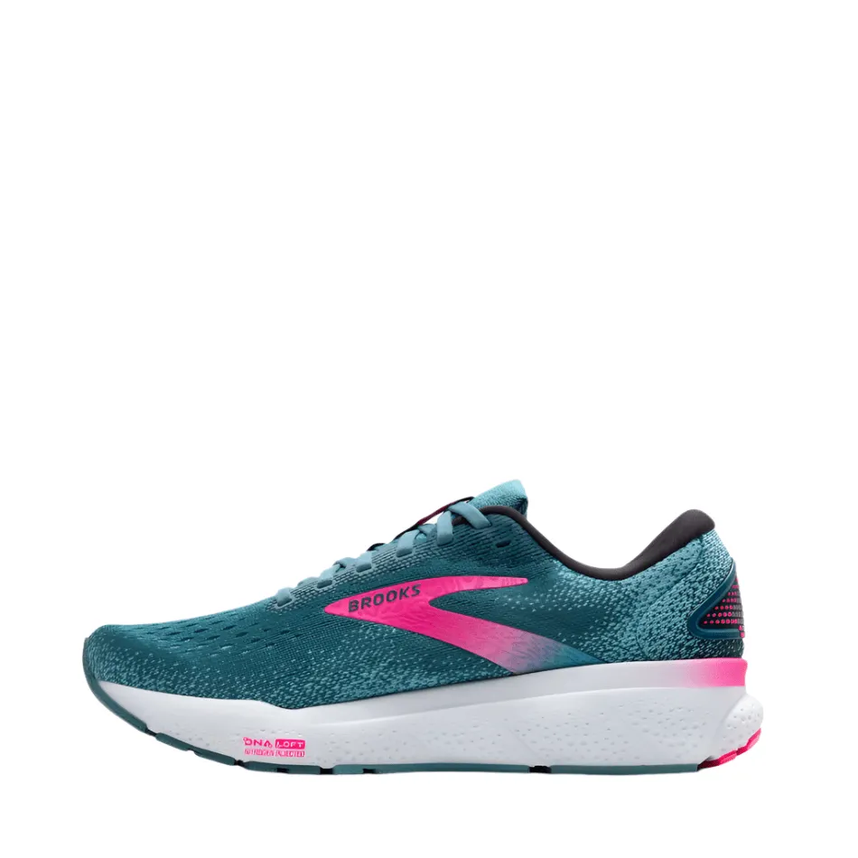 Brooks Women's Ghost 16 Running Shoes in Blue/Pink/Morrocan Blue AW24