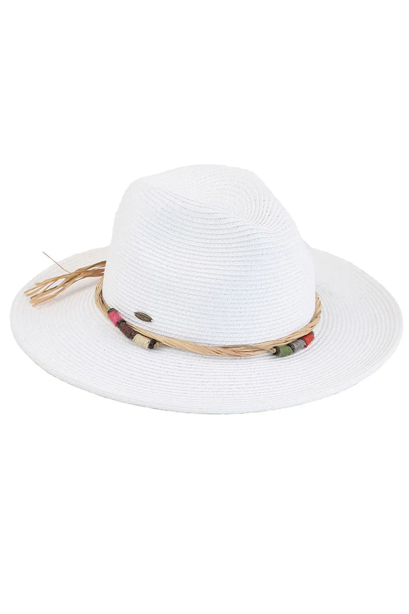 C.C Multi Threaded Toggles Trim Panama Hat