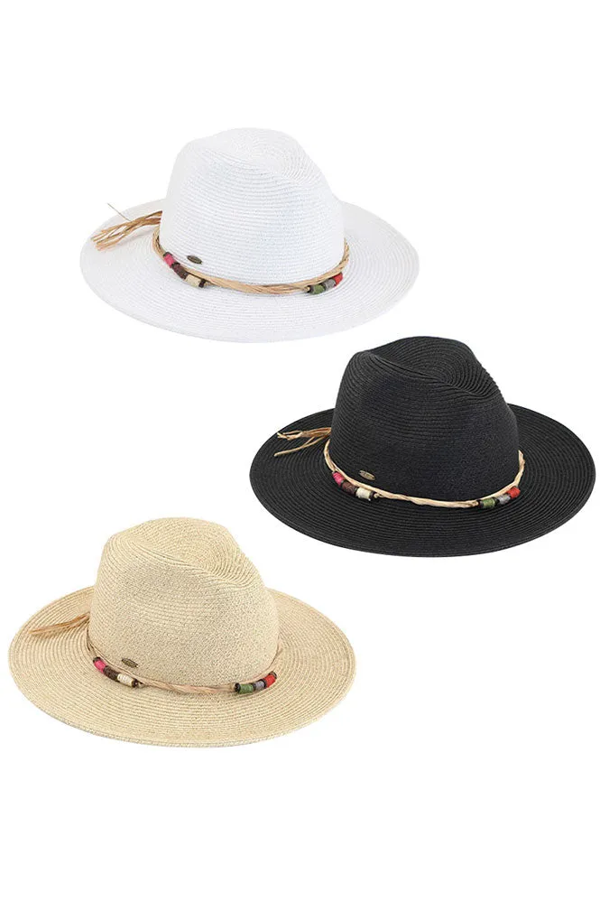 C.C Multi Threaded Toggles Trim Panama Hat