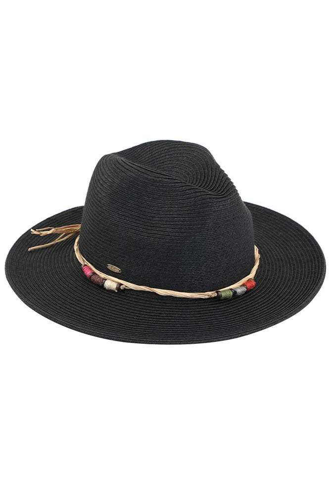 C.C Multi Threaded Toggles Trim Panama Hat