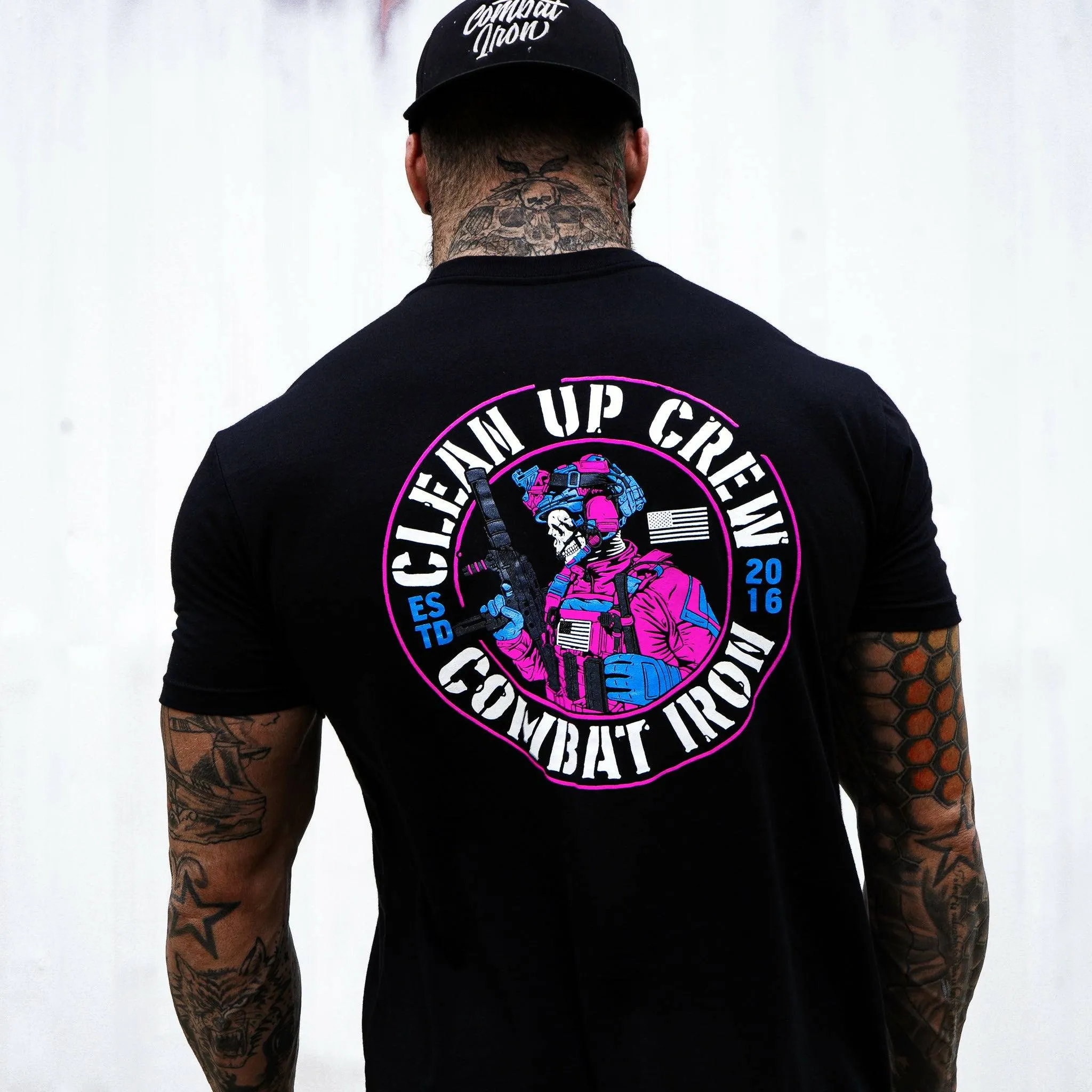 Clean up Crew Operator Skull Men's T-Shirt