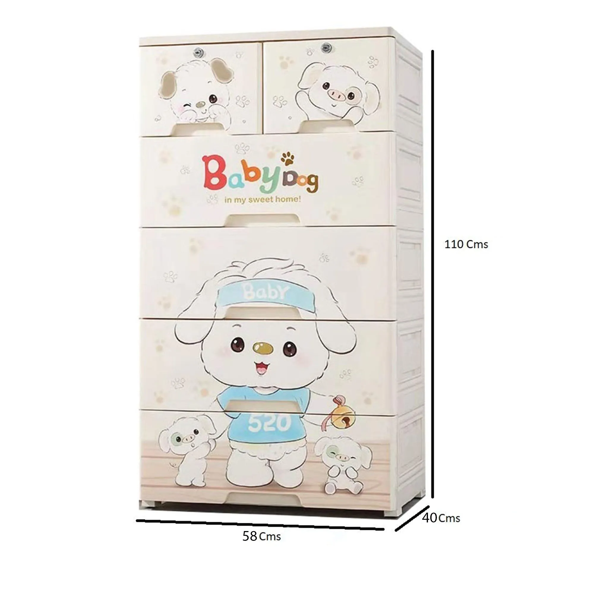 Collapsible Kids Clothing Wardrobe |Owl Print |Portable Waterproof Multipurpose Storage /Adjustable Almirah for Babies