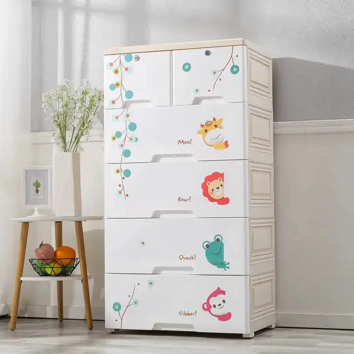 Collapsible Kids Clothing Wardrobe |Owl Print |Portable Waterproof Multipurpose Storage /Adjustable Almirah for Babies