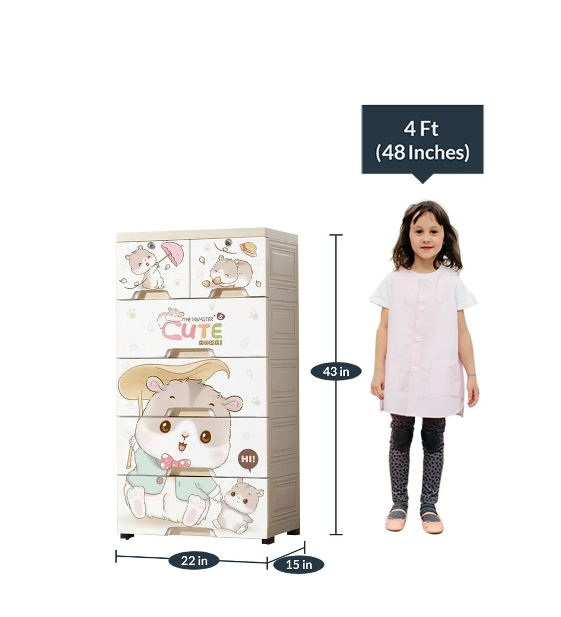 Collapsible Kids Clothing Wardrobe |Owl Print |Portable Waterproof Multipurpose Storage /Adjustable Almirah for Babies