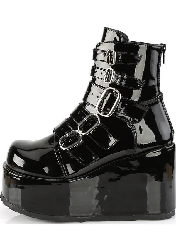 CONCORD-57 [Patent Black] | PLATFORM BOOTS [PREORDER]