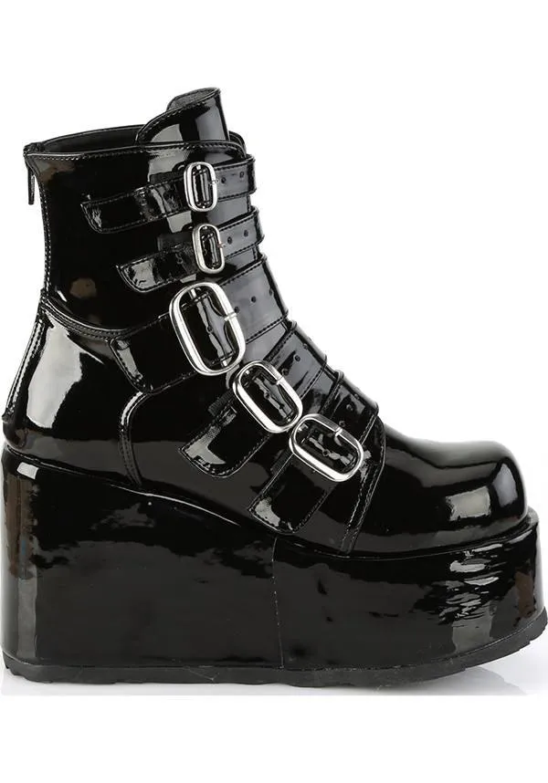 CONCORD-57 [Patent Black] | PLATFORM BOOTS [PREORDER]