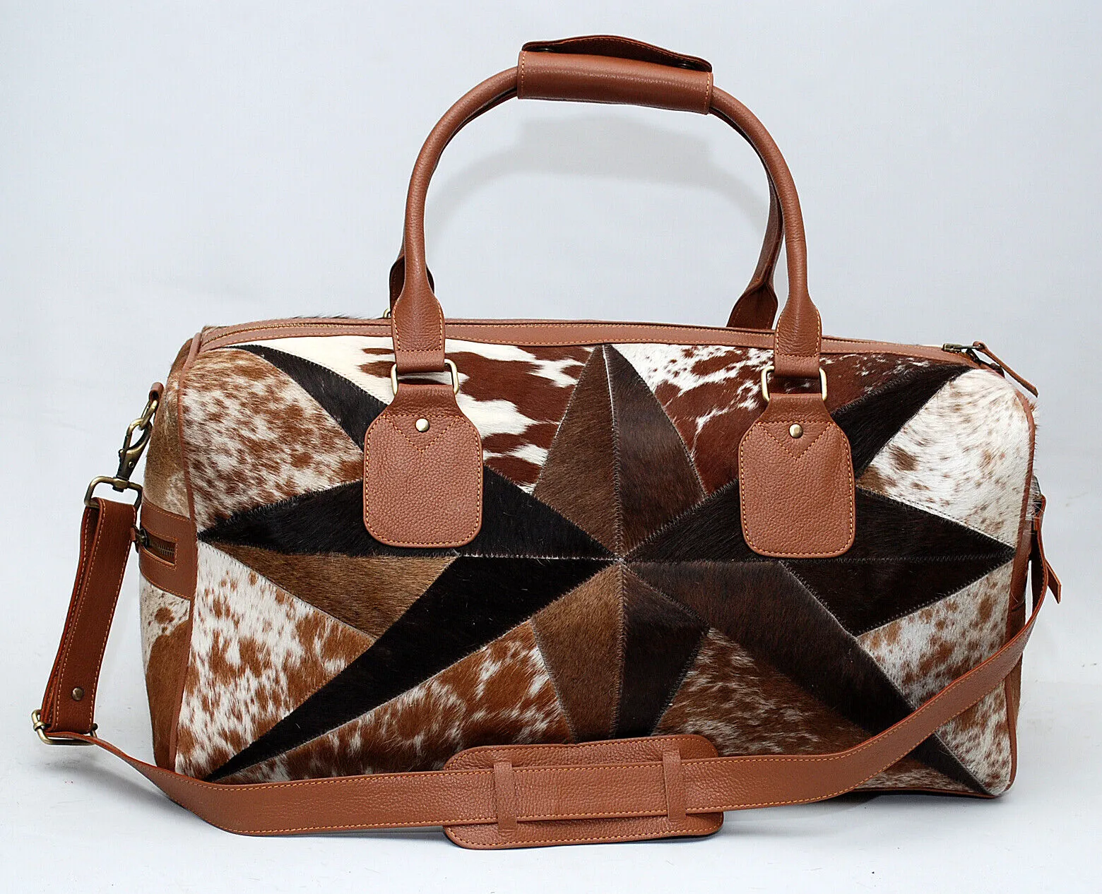 Cowhide Skin Weekender Bag